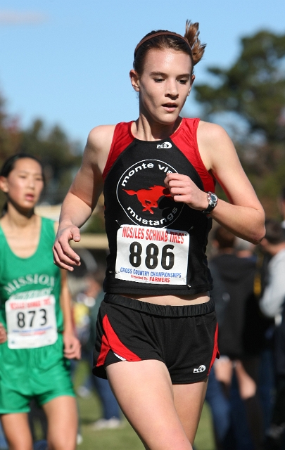 NCS XC D1 Girls-070.JPG - 2009 North Coast Section Cross Country Championships, Hayward High School, Hayward, California